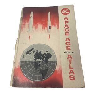 Vintage 1959 Rand McNally Star Chart World Maps Space Atlas Hardback Book